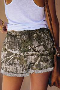 Pantalones cortos holgados de moda para mujer, ligeros, 85% de algodón, 15%, poliéster, cintura elástica, cordón, cómodos pantalones transpirables - Product Image 2