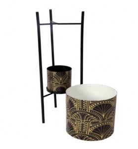 Customizable Gold Metal Floor Planters Flower <b>Basket</b> Indoor/Outdoor Home Decor Set for Farmhouse Balcony Garden - Product Image 3
