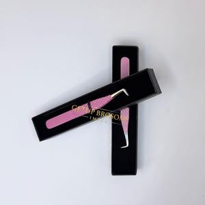 Pestañas GETUP BROSONS IMPEX de Acero Inoxidable con Recubrimiento en Polvo Color Rosa Intenso/Rosa Claro, Diseño de Corazón Recortado, Doradas, Antiestáticas - Product Image 1