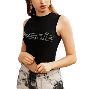 เสื้อกล้ามลำลองผู้หญิงแบบสปอร์ตพิมพ์ลาย OEM รุ่นสั่งทำพิเศษสำหรับฤดูร้อนปี 2025 ระบายอากาศได้ดี คุณภาพสูง พร้อมโลโก้ด้านหน้า - Product Image 1