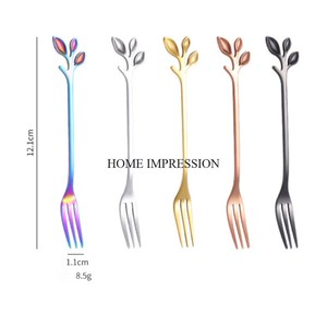 Ensemble de 12 pièces couleur argent fini brillant fleurs et feuilles polies cuillères de créateur et ensemble de couverts de luxe pour les gens - Product Image 5