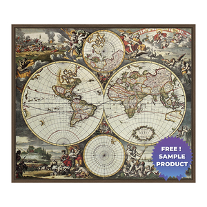 Retro cổ điển bản đồ thế giới bảng trắng tái sử dụng vật liệu Polystyrene bền giữ bề mặt với tĩnh điện - Product Image 1