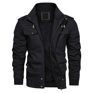 High Quality Men's Fall Winter Bomber <b>Jacket</b> <b>Canvas</b> Windproof Eco-Friendly Multi-Pockets Mandarin Collar 2025 - Product Image 3