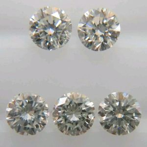 เพชรโมอิสสีขาวธรรมชาติขนาด8มม. สำหรับต่างหูและเครื่องประดับ - Product Image 5