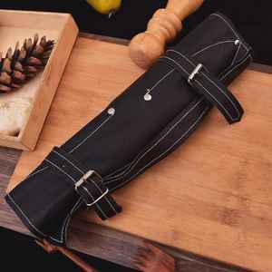High Quality <b>Steel</b> Kitchen Knife Set Custom Handmade Black Powder <b>Coated</b> <b>Steel</b> Fixed Blade Kitchen Chef Leather Cover Sheath Bag - Product Image 6