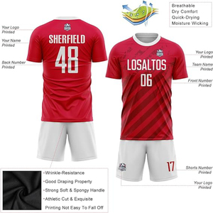 Bas prix vente en gros maillots de football entraînement kit de sport personnalisé maillot de football hommes maillot de football - Product Image 3