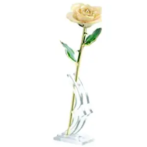 新款亚克力玫瑰餐桌装饰手工激光切割花瓶无玫瑰约会最佳礼物