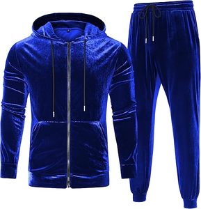 Conjunto de chándal de terciopelo de alta calidad unisex ropa de calle de invierno transpirable OEM personalizado impreso listo para enviar - Product Image 1