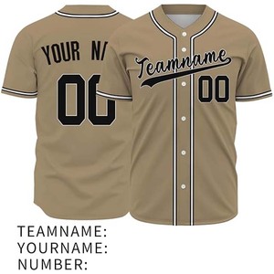 Vêtements de sport de baseball unisexes personnalisés, respirants, à séchage rapide, t-shirts à manches courtes de grande taille, maillots imprimés numériquement, équipe personnalisée - Product Image 5
