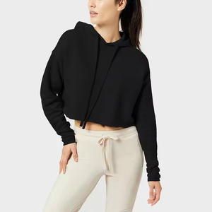 Nouveauté Vente en gros Hauts à capuche pour femmes de haute qualité avec logo personnalisé Style streetwear Hiver 100% coton - Product Image 1