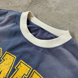 T-shirt Boxy imprimé de marque de créateur pour hommes vente en gros 100% coton de haute qualité poids lourd prix pas cher - Product Image 3