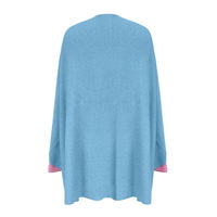 Poncho d'hiver décontracté personnalisé OEM ODM pour sororité, cardigan en tricot jacquard, châle ouvert en tricot pour femme