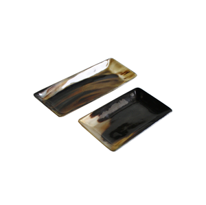 Bandeja de charcutería de cuerno de búfalo Bandeja hecha de cuerno real de búfalo natural y de alta calidad con logotipo para ocasiones de guardería - Product Image 1