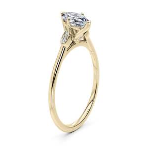 Bague de fiançailles en diamant de laboratoire taille marquise en or blanc ou or rose pour femme - Product Image 5