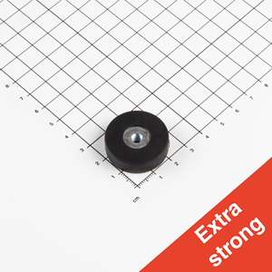 Sistema magnetico gommato Ø29x8,5mm con filettatura interna - Product Image 1
