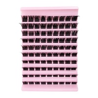 Extensions de cils individuels en grappes à 10 rangées, best-seller transfrontalier, grande capacité, pour DIY, en plastique noir