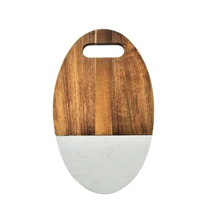 Tabla de cortar de mármol y madera, tabla cortadora de queso para servir queso, accesorios de cocina personalizados - Product Image 3