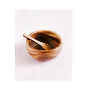 Grand bol de service en bois d'acacia de haute qualité pour salades fruits aliments noix bol de riz en bois artisanal bon marché - Product Image 1