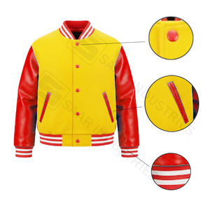 Veste universitaire résistante, confortable, respirante, en laine, couleur et taille personnalisées, réversible, coupe-vent, logo frontal - Product Image 3