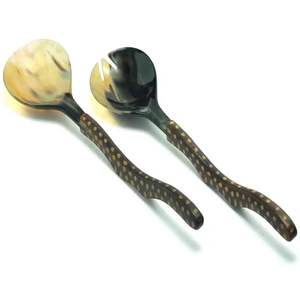 Cuchara de cuerno natural hecha a mano para sal, especias o condimentos, cuchara de cuerno ecológica, perfecta para uso en cocina rústica - Product Image 1