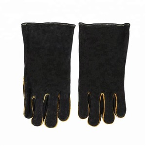 Gant de soudage à manchette longue en cuir de vache fendu avec fonction antidérapante industrielle - Product Image 2