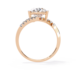 Bague de fiançailles solitaire en diamant de laboratoire taille poire fantaisie de 2,81 carats, or massif 14 carats, certifiée IGI, clarté VVS1-VS2, couleur E, ouverte - Product Image 4