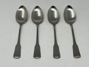 Ensemble de 4 cuillères en acier inoxydable de conception moderne, personnalisable selon les besoins, nouvelle conception de la poignée, couverts en métal, fabrication indienne - Product Image 2