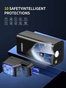 CWMHY Avviatore di Emergenza 3000A e Compressore d'Aria, Gonfiatore Pneumatici Auto 150PSI, <span class=keywords><strong>Booster</strong></span> Batteria Auto al <span class=keywords><strong>Litio</strong></span> <span class=keywords><strong>12V</strong></span> per Motori Benzina 9.0L/Diesel 6.5L - Product Image 4