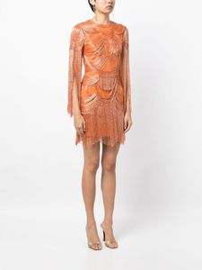 Robe en mousseline de soie moderne à lignes droites avec manches antistatiques et respirantes, décontractée pour adultes, soirées en boîte de nuit, club de nuit, longueur genoux - Product Image 3