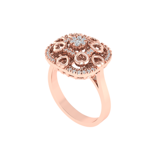 Anillo de Plata de Ley 925 con Certificado BIS, 41 Piedras de Circonita Cúbica, Chapado en Oro, Opciones de Oro Rosa y Rodio, Corte Pera, 3.5g - Product Image 6