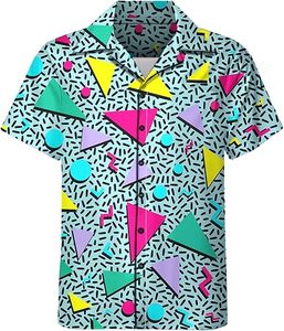 Ensemble chemise et short décontracté pour homme en satin, style hawaïen, séchage rapide, respirant, taille mi-haute, imprimé numérique - Product Image 1