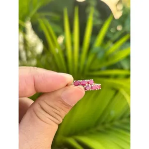 Anillo de Rubí Natural, Plata de Ley 925, Anillo de Piedras Preciosas Hecho a Mano para Mujer, Proveedor de Joyería al por Mayor - Product Image 2