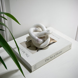 Eslabón de cadena de mármol más vendido, decoración moderna, adorno de piedra Natural hecho a mano, pieza decorativa de acento Premium, oficinas para hogares - Product Image 1