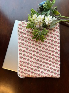 Housse pour ordinateur portable matelassée en coton de luxe faite à la main moderne Vintage Booti étanche écologique Durable utilisation quotidienne bureau d'affaires - Product Image 2