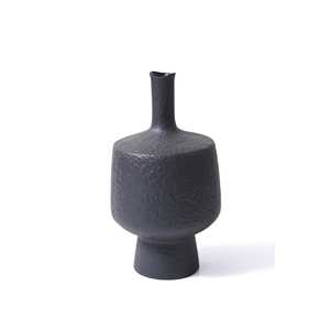 Licia Jarrón Cerámica Negro 18x18x37 cm Jarrón Porcelana - Product Image 1