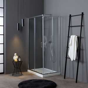 Lima 70x100 cm Sliding Corner <b>Shower</b> Enclosure <b>Transparent</b> Glass Modern <b>Shower</b> <b>Curtain</b> - Product Image 1
