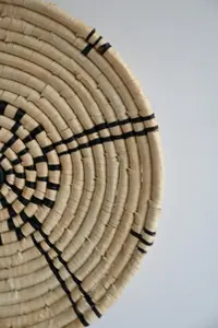 Venta caliente bohemio Seagrass decoración colgante de pared forma redonda conjunto de varias piezas diseño de flores Vietnam hecho a mano OEM - Product Image 6