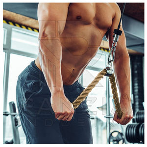 Profesional de alta calidad hecho a medida culturismo levantamiento de pesas entrenamiento tríceps bíceps cuerda fabricación en Pakistán - Product Image 6