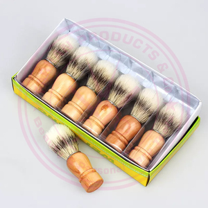 Saint Valentin cadeau parfait manche en bois foncé blaireau avec poils de blaireau résine synthétique poils de sanglier en bois pour hommes - Product Image 3