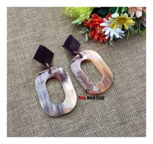 Boucles d'oreilles en corne de buffle pour filles, boucles d'oreilles pour femmes, bijoux en corne, corne naturelle pour femmes, haute qualité - Product Image 6