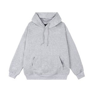 Sweats à capuche à carreaux tricotés de haute qualité sweats coton/poly polaire 350gsm pull surdimensionné logo d'impression noir pour hommes - Product Image 4