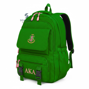 Alpha Kapa Alpha Sorority Backpack Stylish Bookbag Durable Corduroy Rucksack Fashion Student Backpack Outdoor Hiking Daypack - Product Image 2