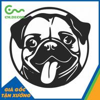 Peinture décorative animale au design moderne avec cadre en acier inoxydable, forme circulaire, montage mural TDV003