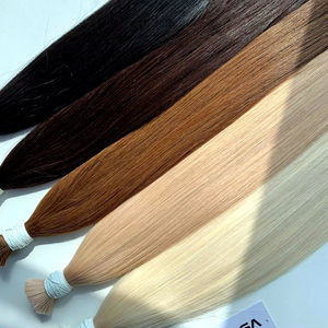 Precio al por mayor Extensiones de cabello a granel Sedoso y sin caída Doble ahogamiento 100 gramos Colores claros 12 pulgadas - Product Image 1