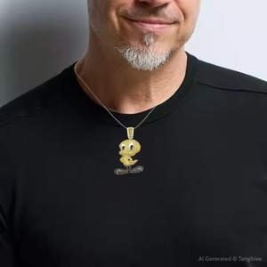 จี้กระเป๋าเงินประดับเพชร10K สีเหลืองทอง VVS Moissanite เพชรสไตล์คิวบา3D โซ่ที่กำหนดชื่อเองจี้ฮิปฮอป - Product Image 2