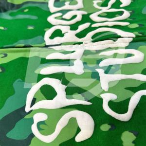 Sweat à capuche à manches longues pour femme 100% coton surdimensionné Poches kangourou Camouflage lavé Impression bouffante Tricoté 3D personnalisé - Product Image 4