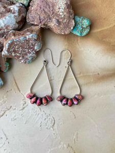 Handmade Sterling Silver Pink Dream Dangle Earrings Elegant Boho Jewelry - Product Image 2