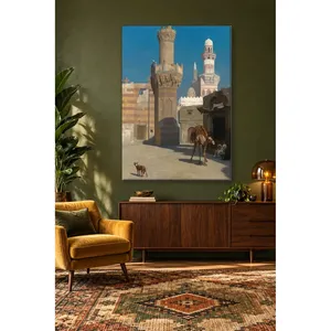 Fida Jean Leon Gerome Noon in Cairo Beneath the Minarets Impression sur toile - Product Image 3
