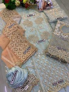 Collection de shalwar kameez pakistanais et indiens de haute qualité, broderie sur le devant, travail manuel, broderie au dos, robe punjabi, robe kuchi - Product Image 3