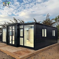 Préfabriqué Pliant 20Ft 40Ft Préfabriqué Conteneur Extensible Maison 2 3 4 5 Chambre Mobile Minuscule Bureau À Domicile Cuisine Salle De Bains